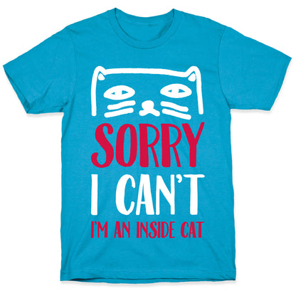 Sorry I Can't I'm An Inside Cat Unisex Triblend Tee