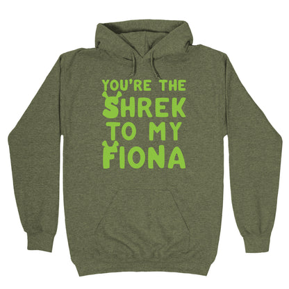 You're The Shrek To My Fiona Parody White Print Hoodie