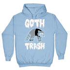 Goth Trash Raccoon White Print Hoodie