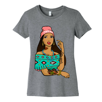 Hipster Pocahontas Women's Cotton Tee