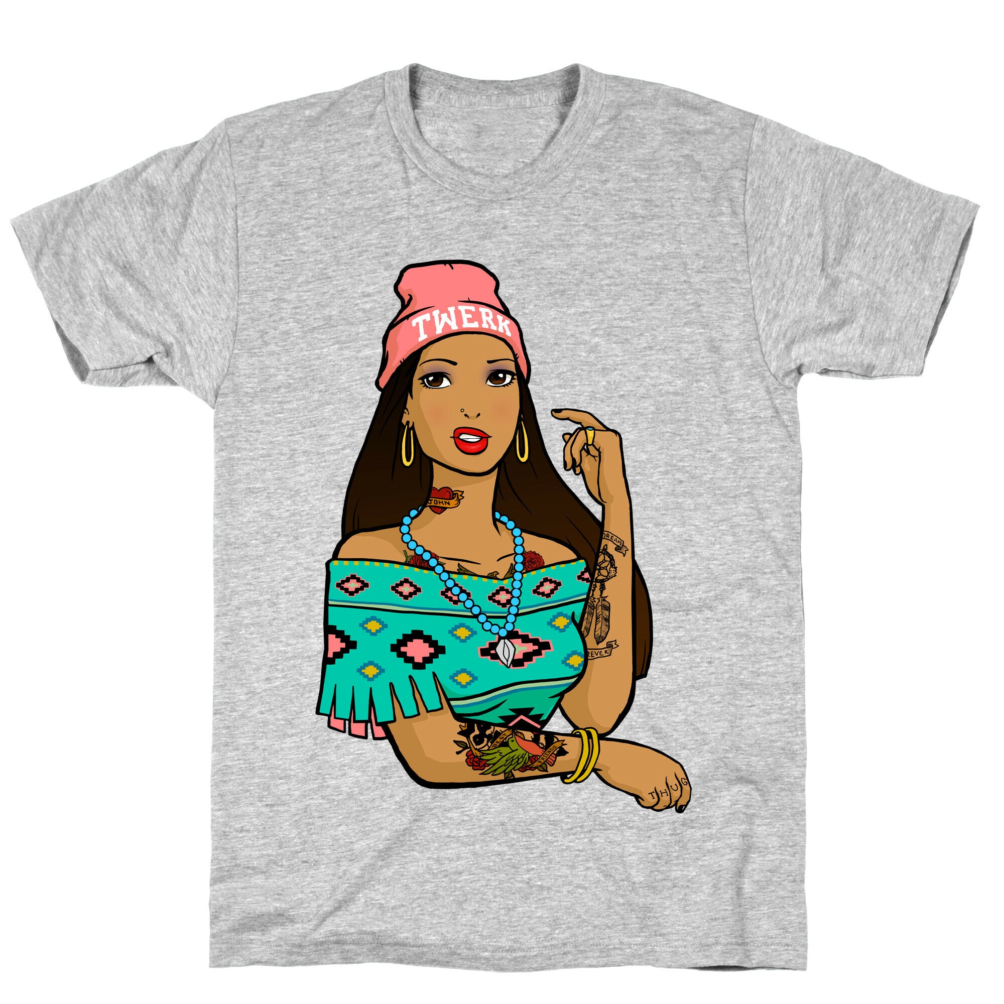 Hipster Pocahontas T-Shirt