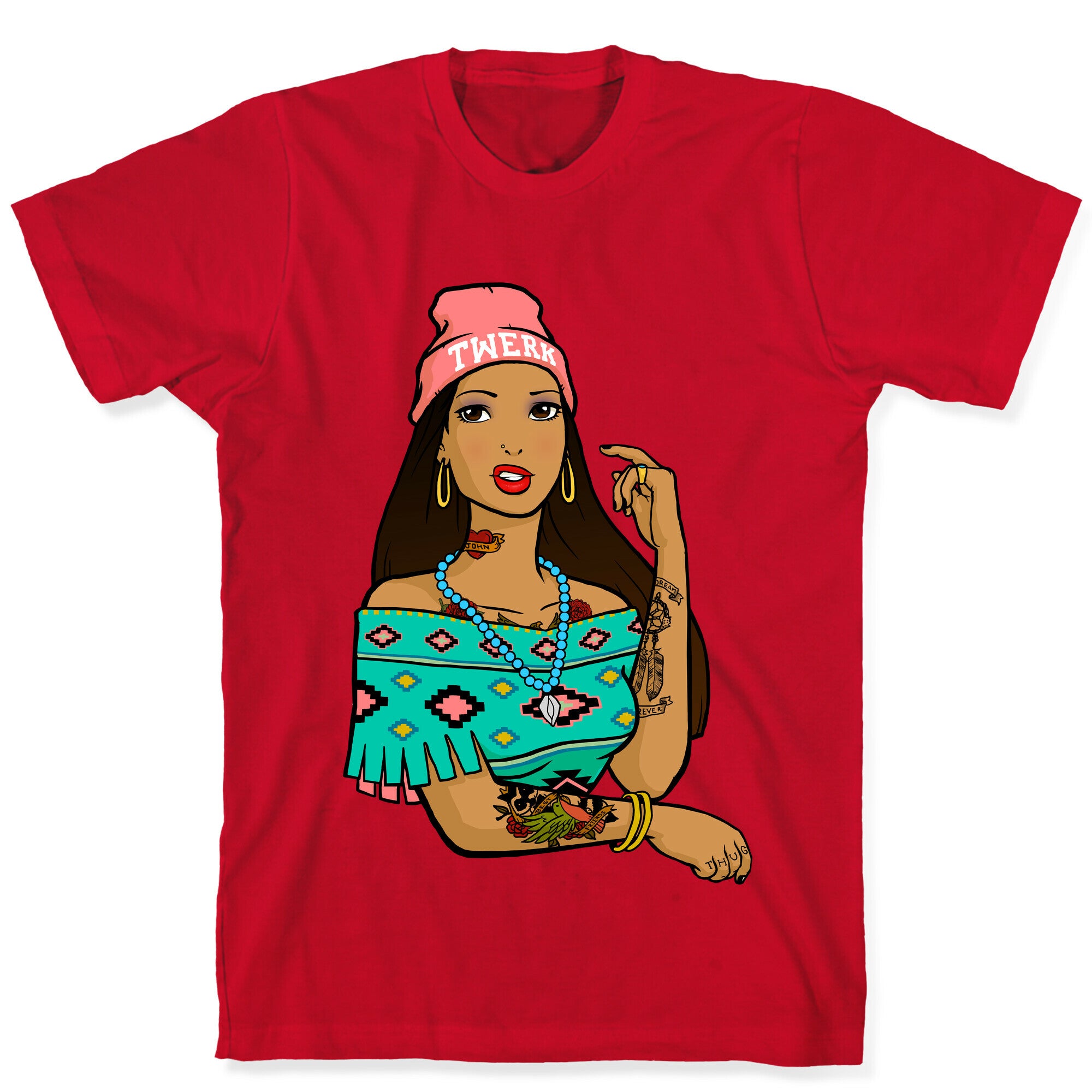 Hipster Pocahontas T-Shirt