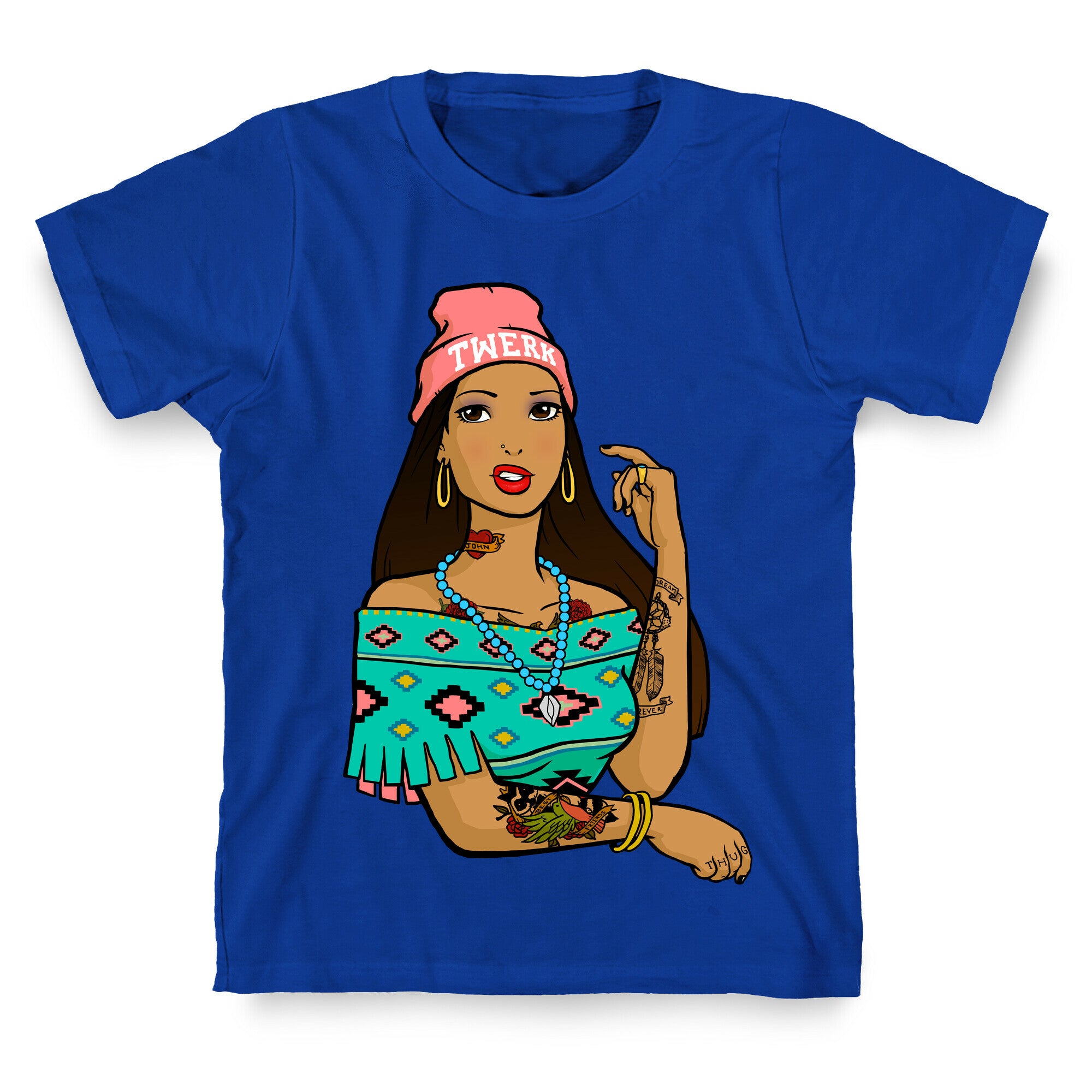 Hipster Pocahontas T-Shirt