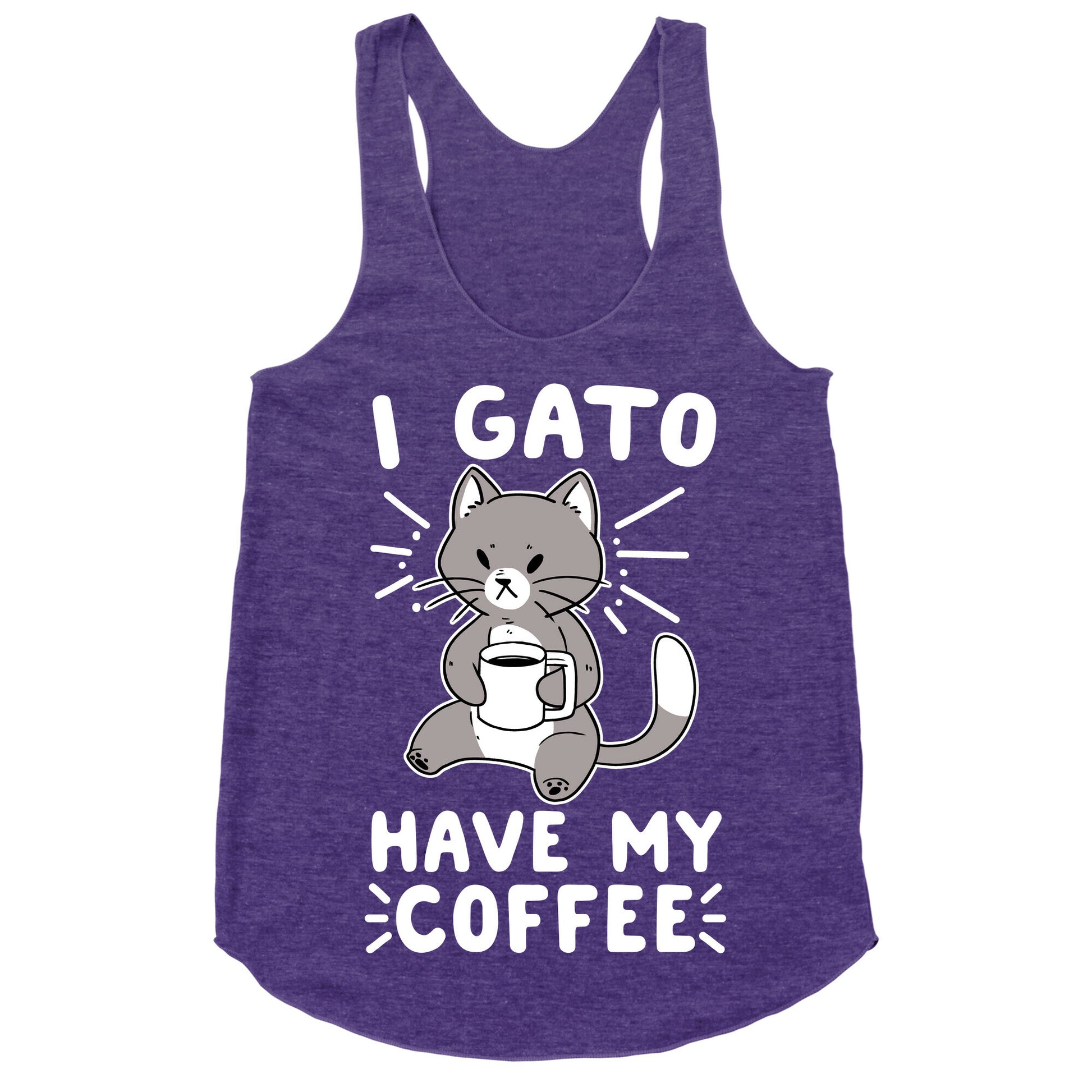 I Gato Have My Coffee  Racerback Tank