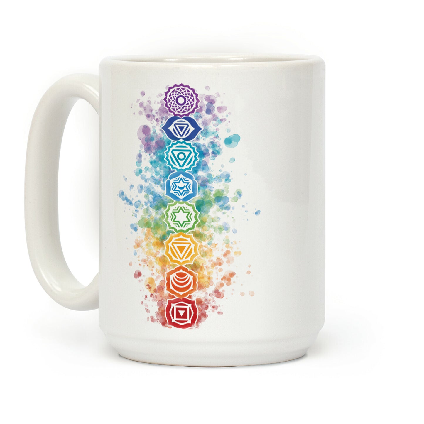 Watercolor Chakra Symbols Coffee Mug