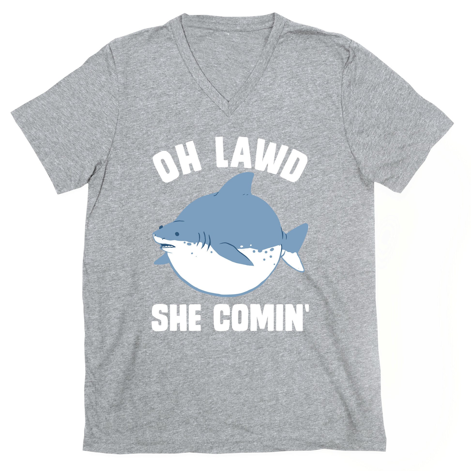 Oh Lawd She Comin' Shark V-Neck