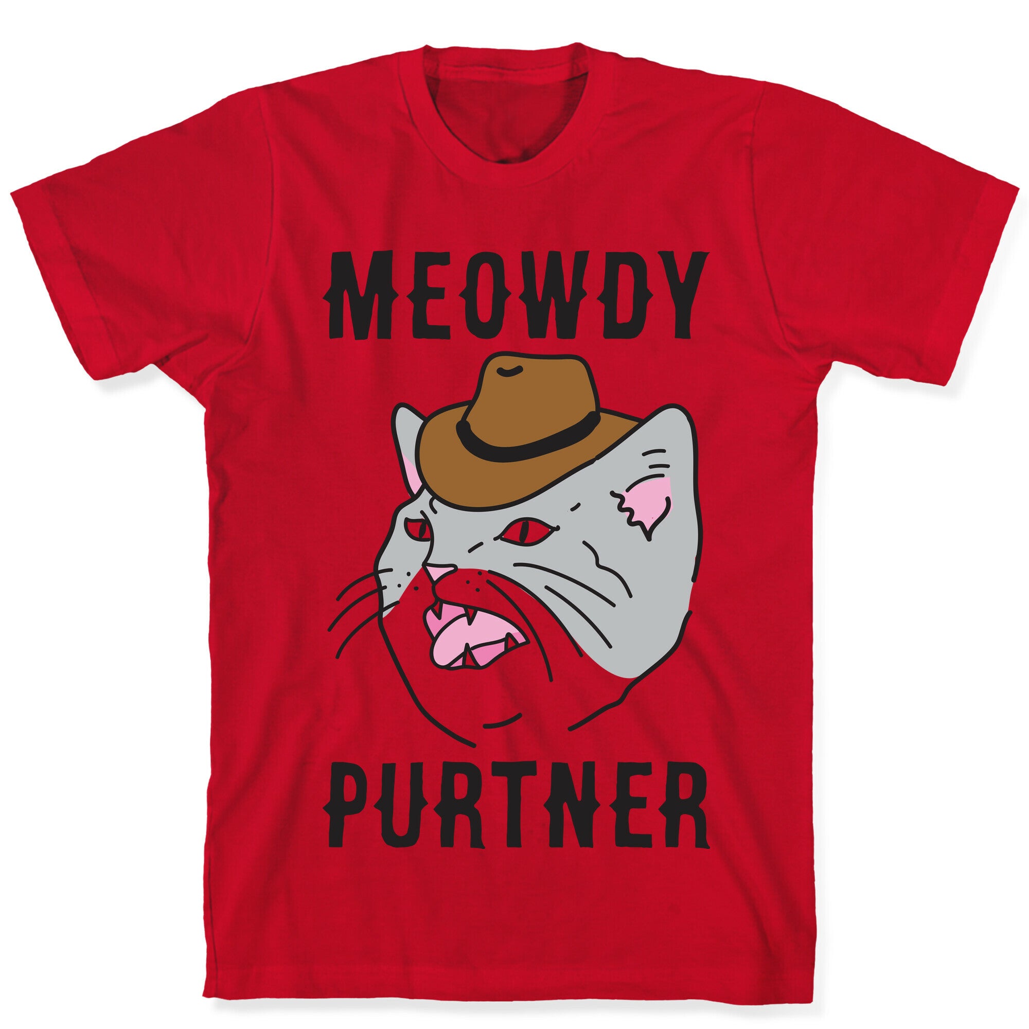 Meowdy Purtner Cowboy Cat T-Shirt