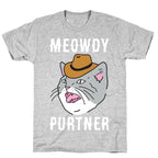 Meowdy Purtner Cowboy Cat T-Shirt