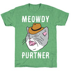 Meowdy Purtner Cowboy Cat Unisex Triblend Tee