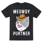 Meowdy Purtner Cowboy Cat Unisex Triblend Tee
