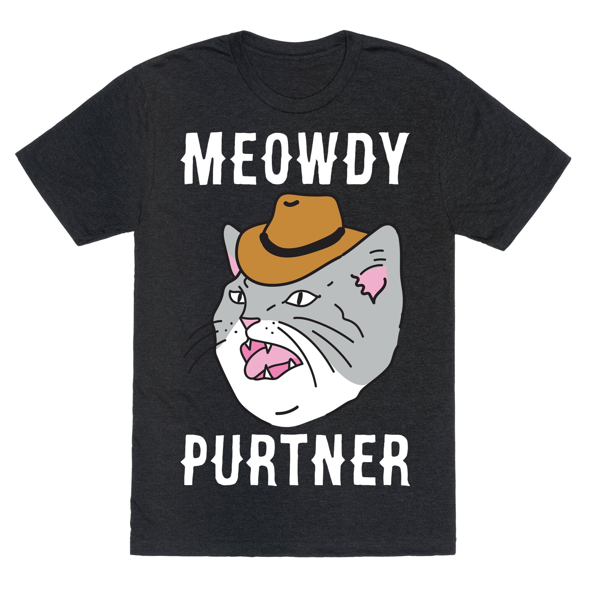 Meowdy Purtner Cowboy Cat Unisex Triblend Tee