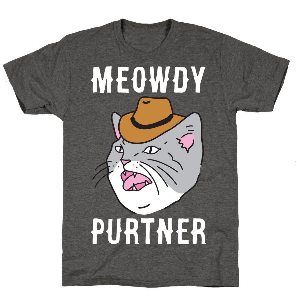 Meowdy Purtner Cowboy Cat Unisex Triblend Tee