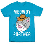 Meowdy Purtner Cowboy Cat Unisex Triblend Tee
