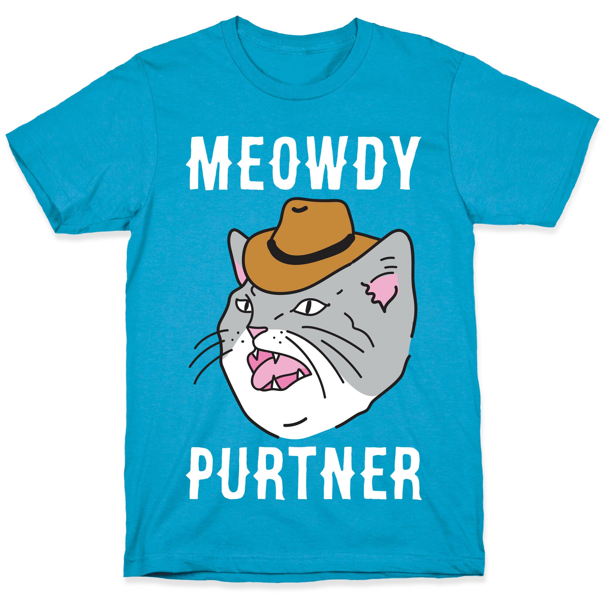 Meowdy Purtner Cowboy Cat Unisex Triblend Tee