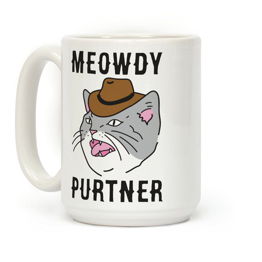 Meowdy Purtner Cowboy Cat Coffee Mug