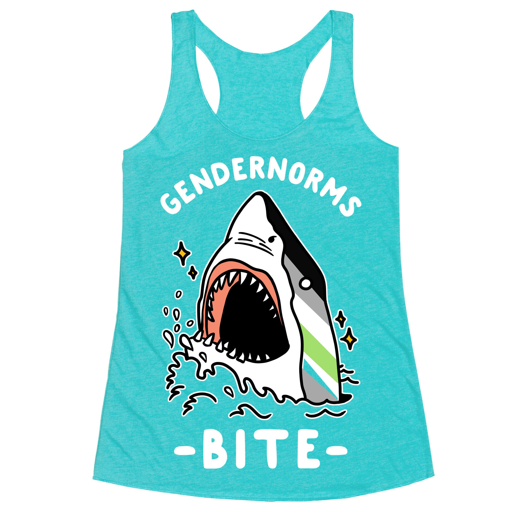 Gendernorms Bite Agender Racerback Tank