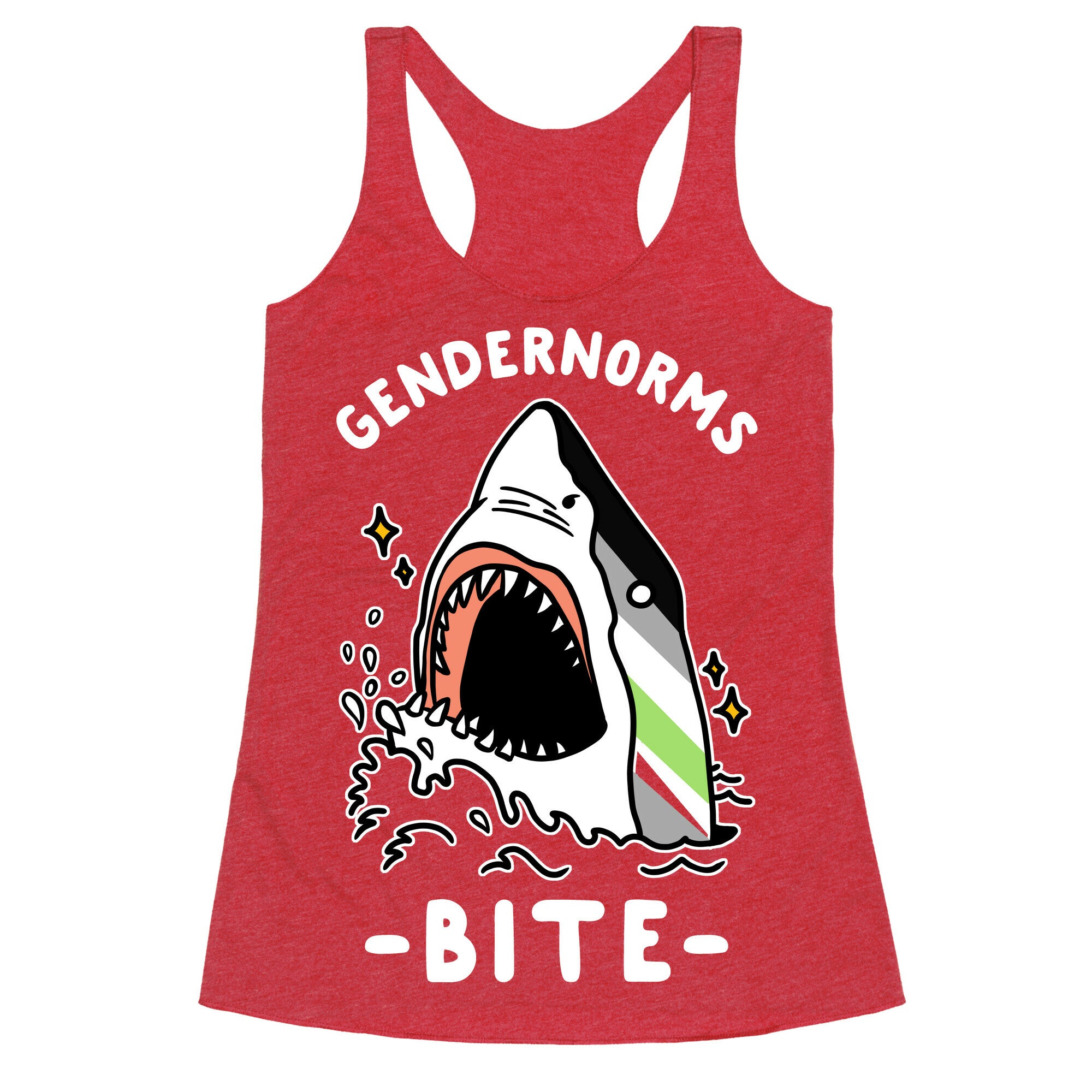 Gendernorms Bite Agender Racerback Tank