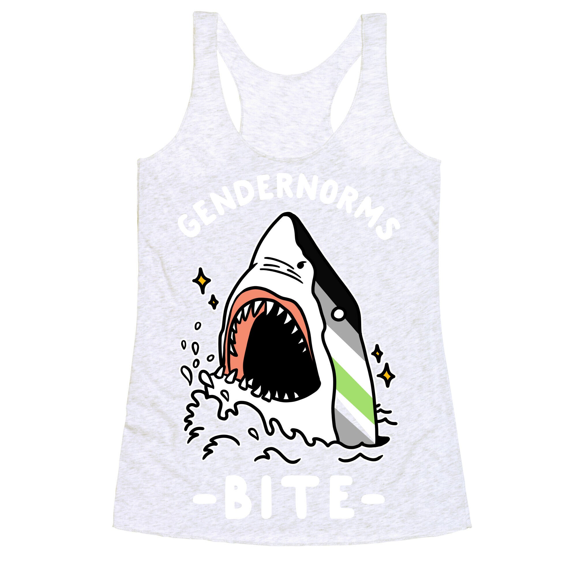 Gendernorms Bite Agender Racerback Tank