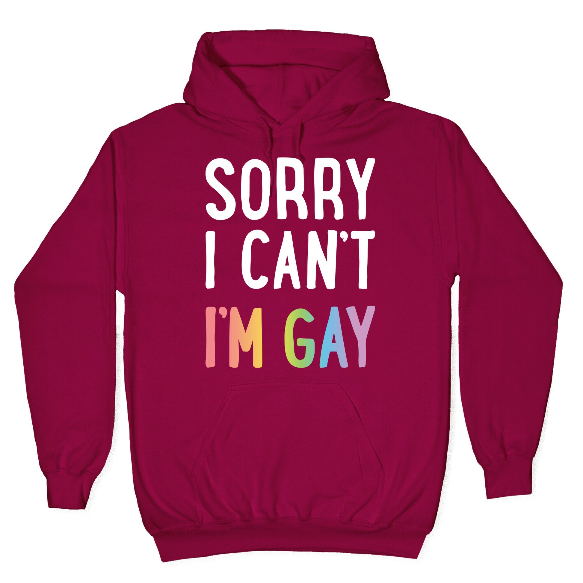 Sorry I Can't I'm Gay Hoodie