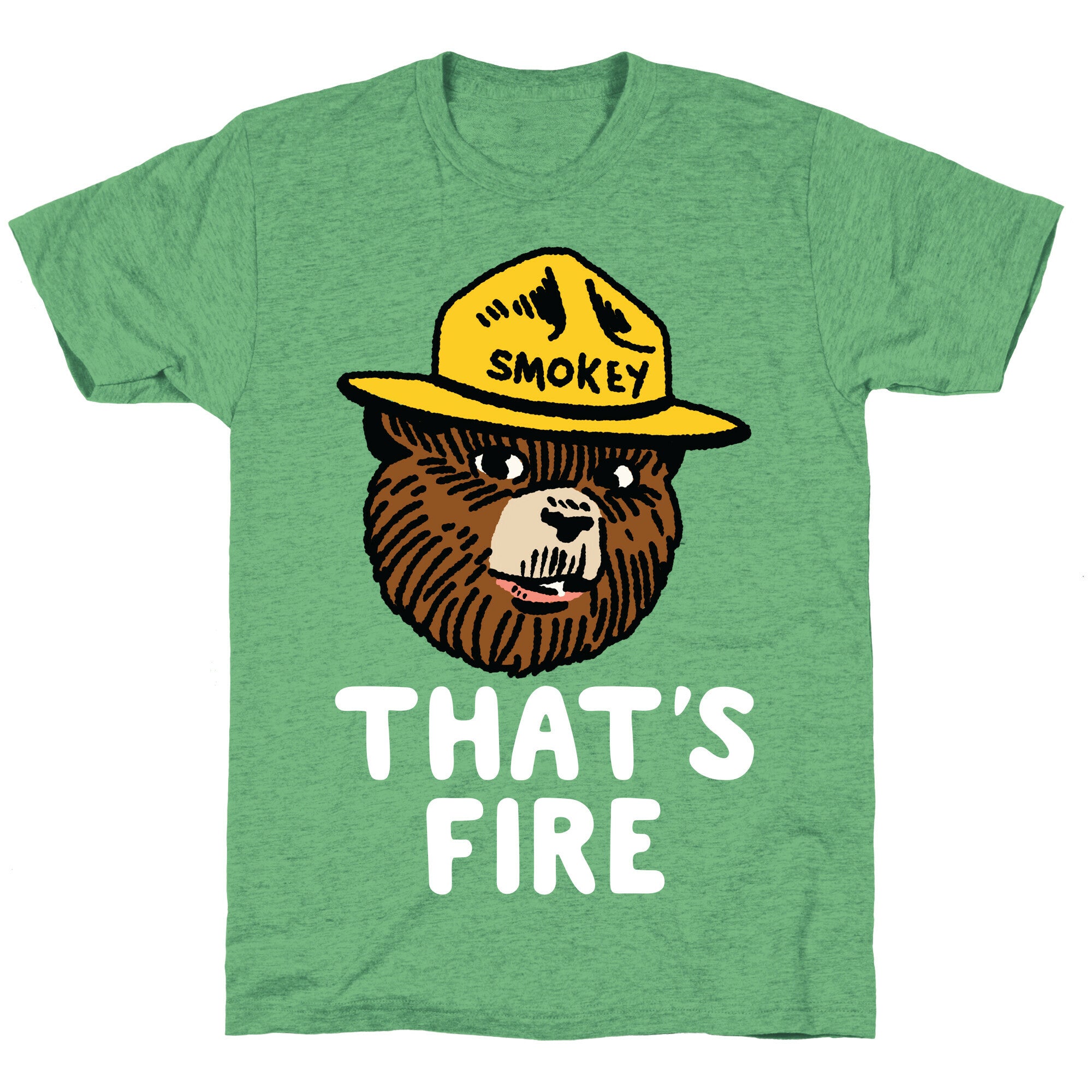 That's Fire Smokey The Bear Unisex Triblend Tee
