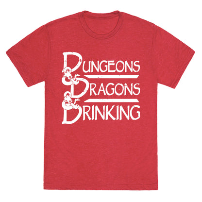 Dungeons & Dragons & Drinking Unisex Triblend Tee