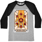 Seven of Dice - D&D Tarot Baseball Tee
