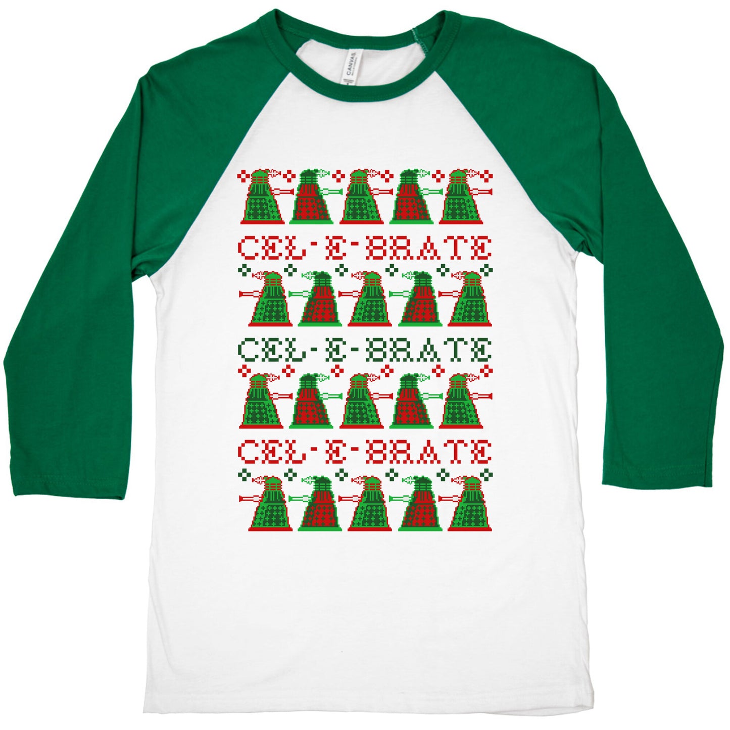 Dalek Ugly Sweater Baseball Tee