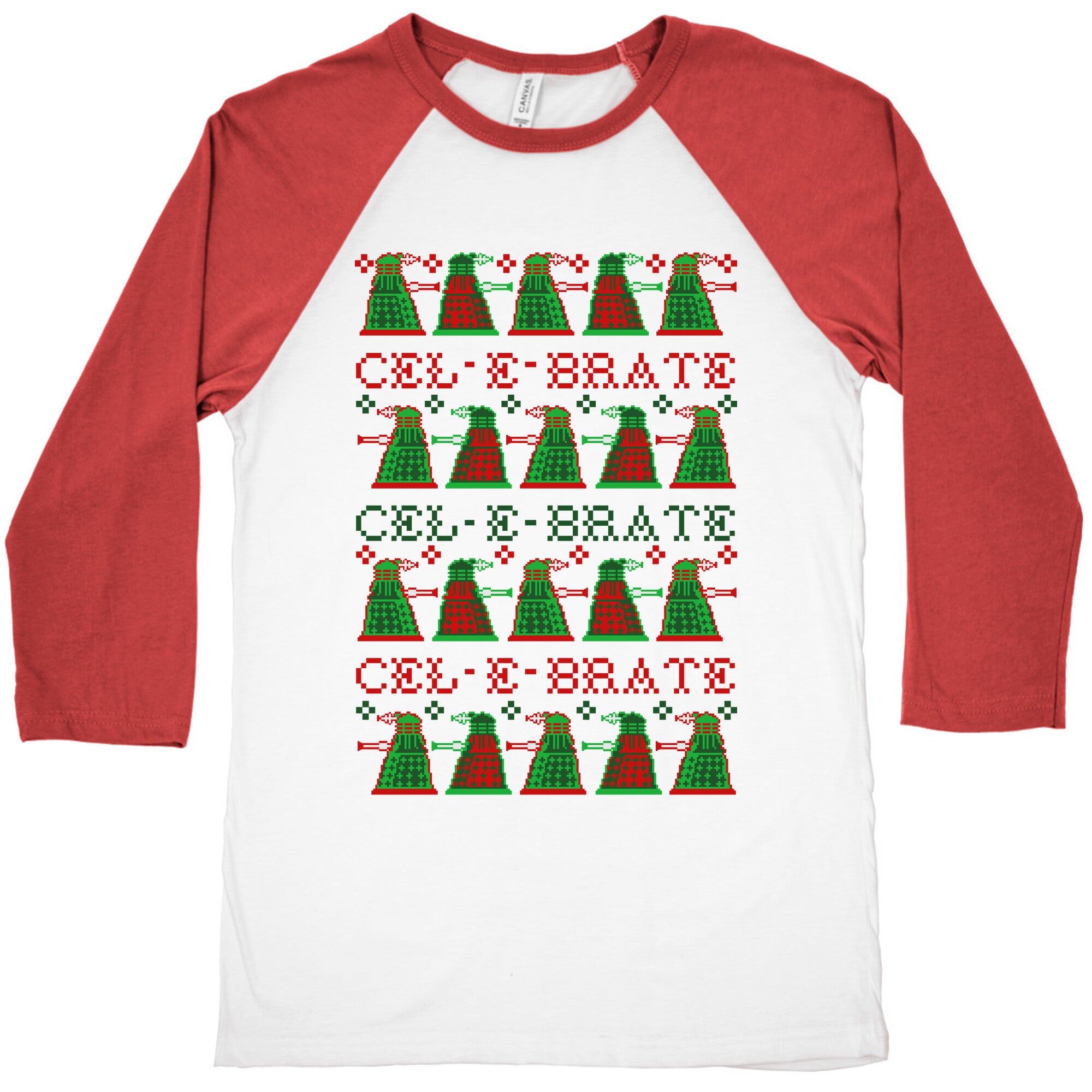 Dalek Ugly Sweater Baseball Tee