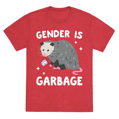 Gender Is Garbage Trans Opossum Unisex Triblend Tee