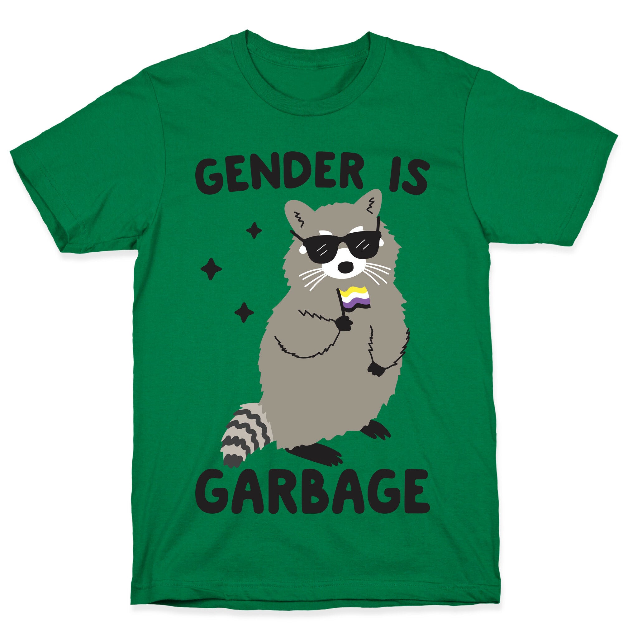 Gender Is Garbage Non-binary Raccoon T-Shirt