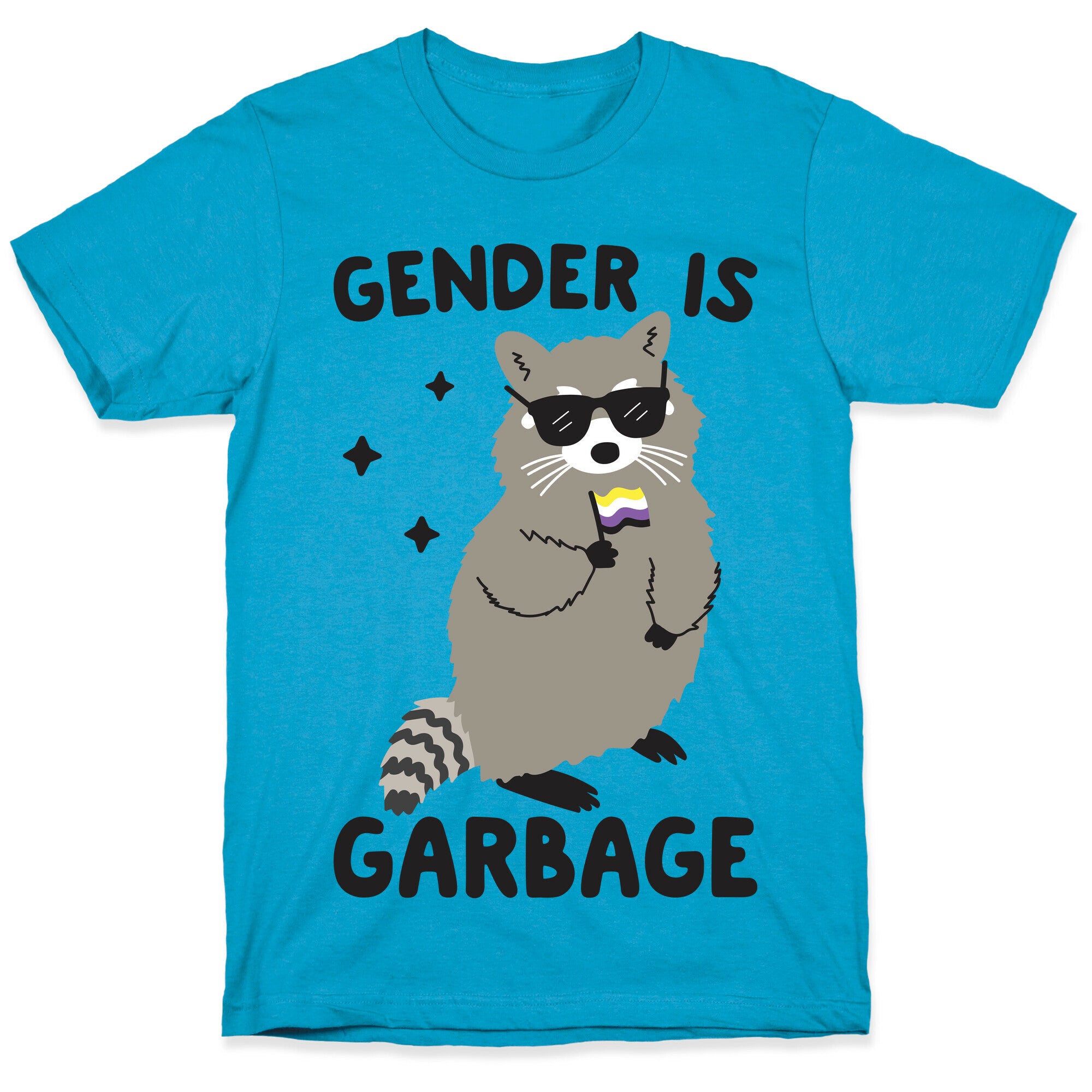 Gender Is Garbage Non-binary Raccoon Unisex Triblend Tee