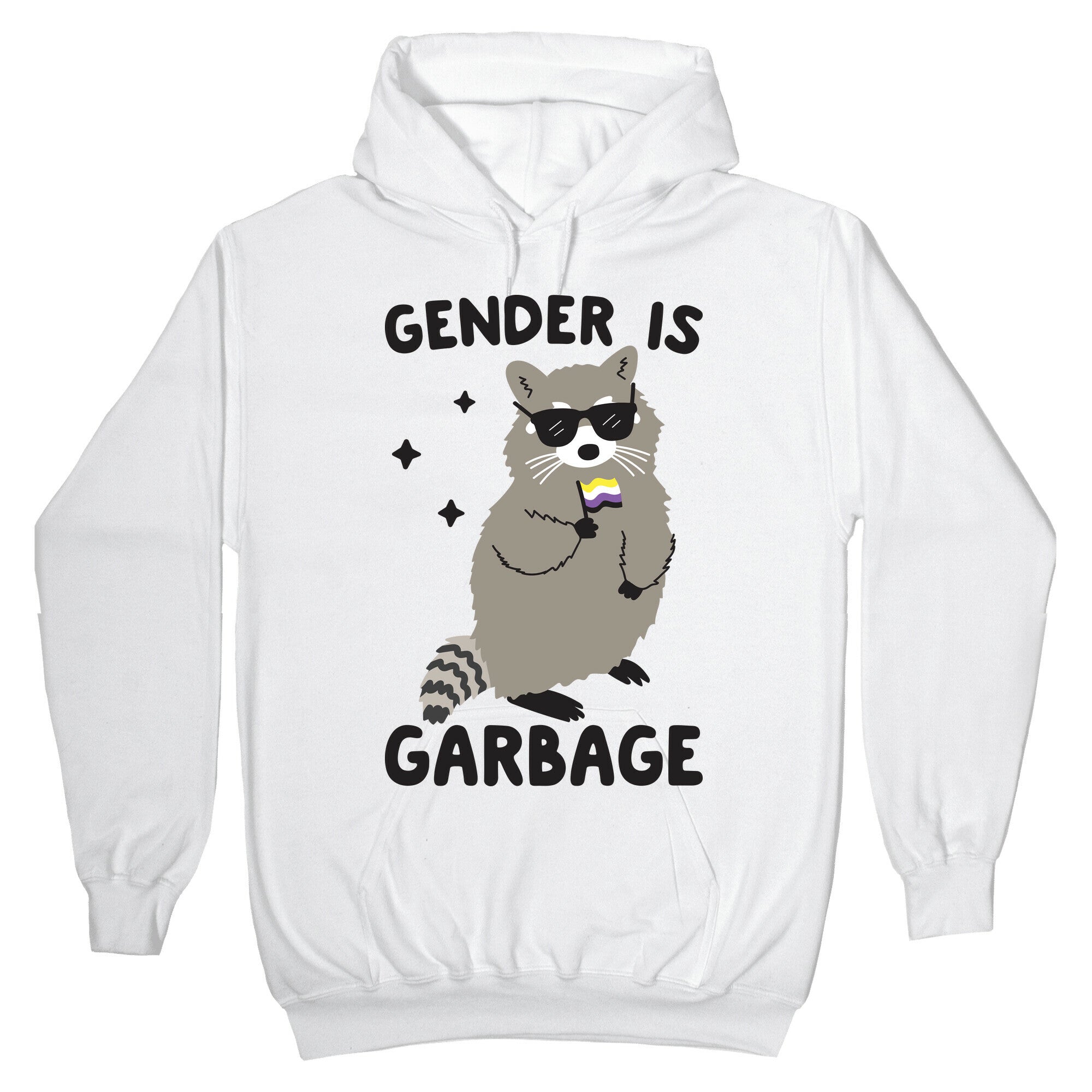 Gender Is Garbage Non-binary Raccoon Hoodie