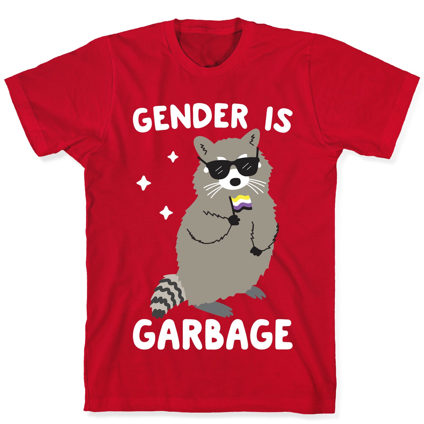 Gender Is Garbage Non-binary Raccoon T-Shirt