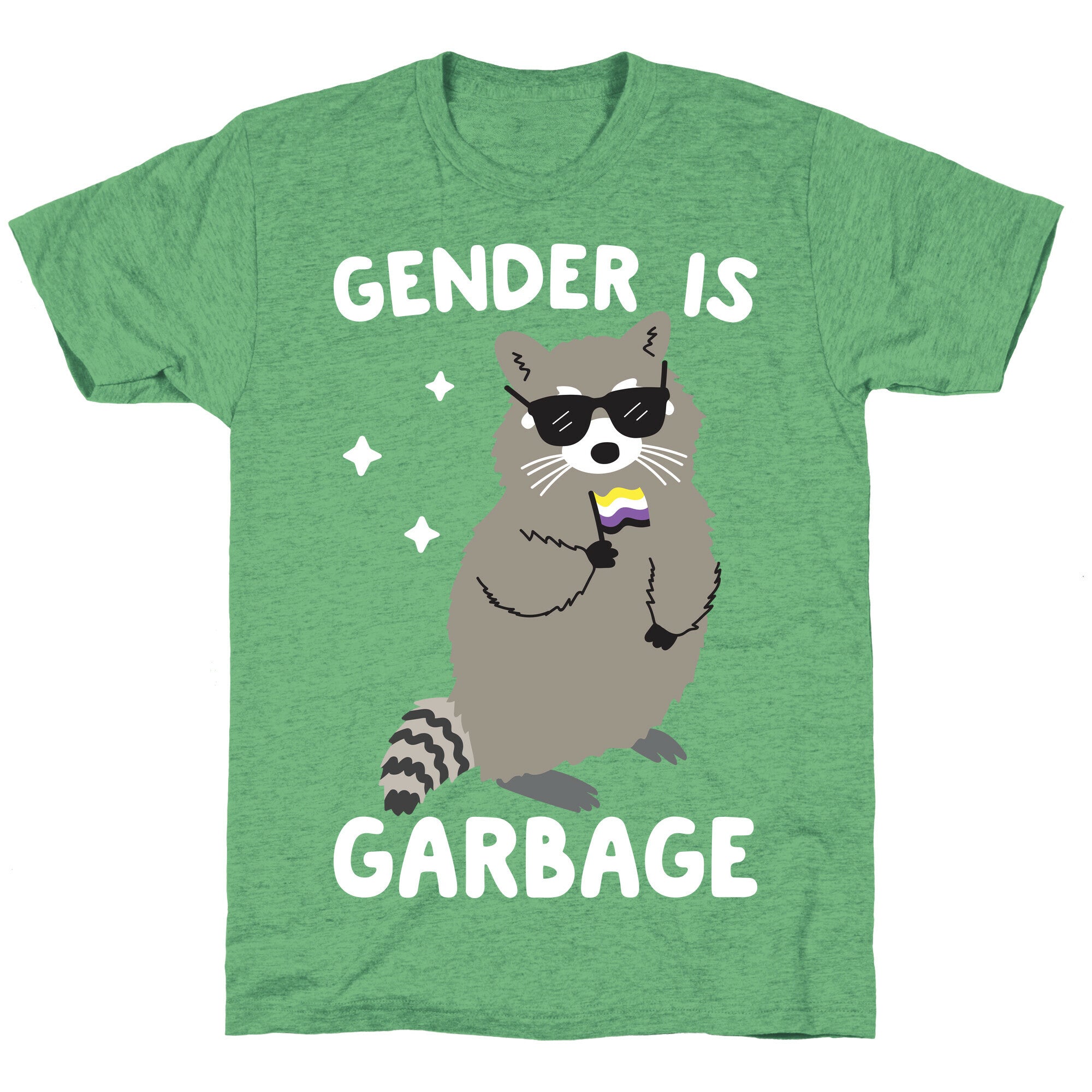 Gender Is Garbage Non-binary Raccoon Unisex Triblend Tee