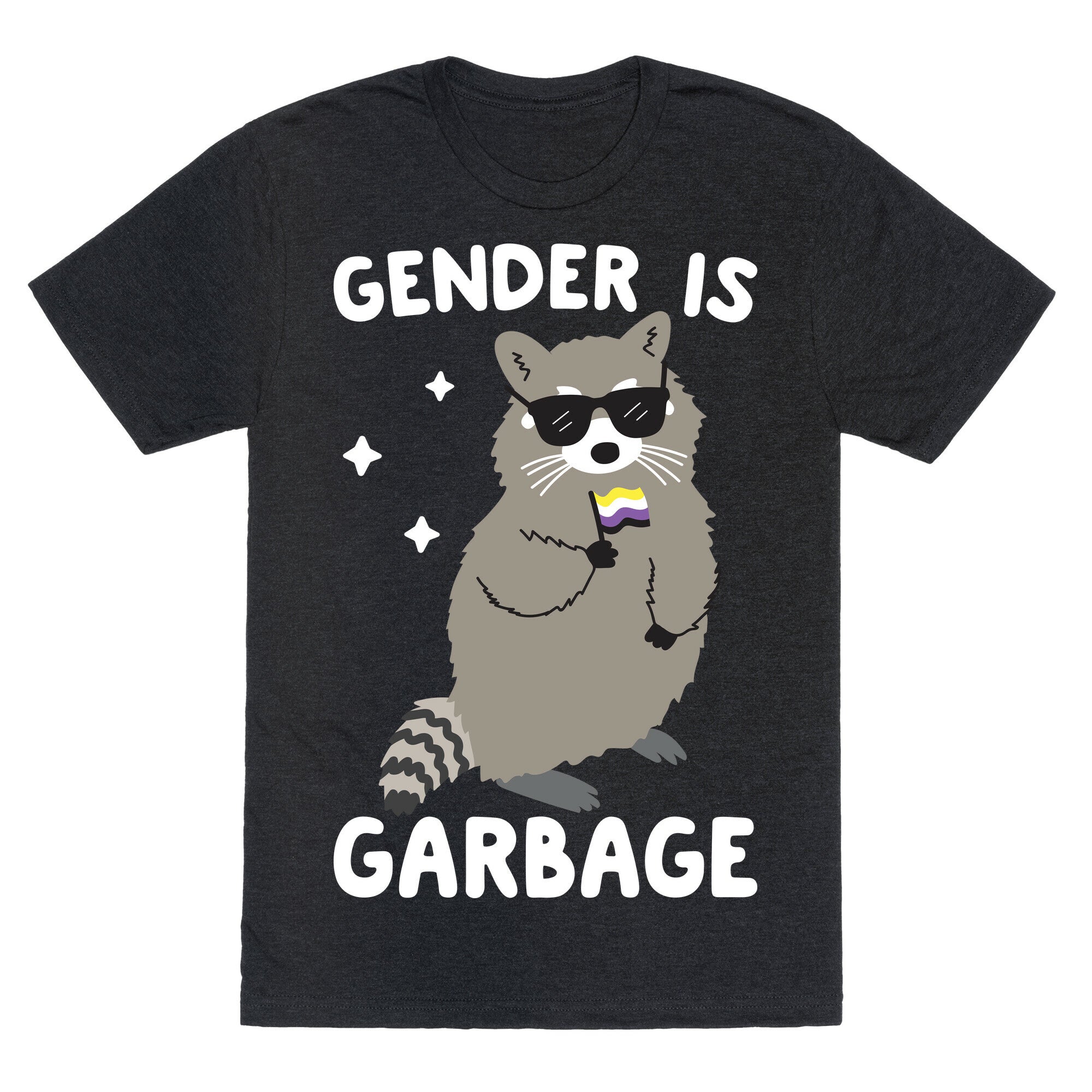 Gender Is Garbage Non-binary Raccoon Unisex Triblend Tee