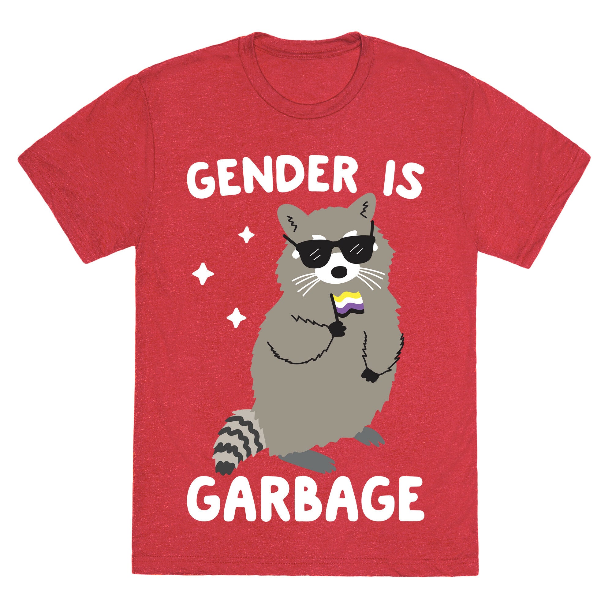 Gender Is Garbage Non-binary Raccoon Unisex Triblend Tee