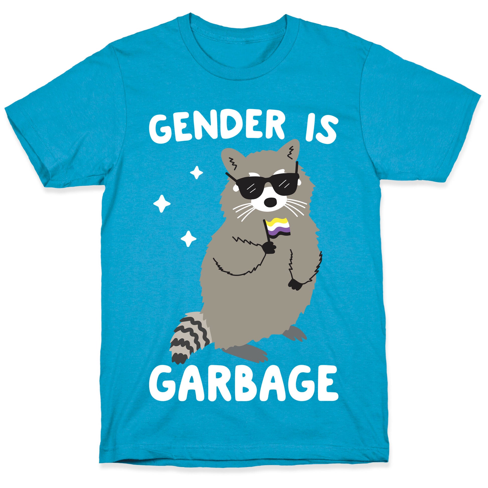 Gender Is Garbage Non-binary Raccoon Unisex Triblend Tee