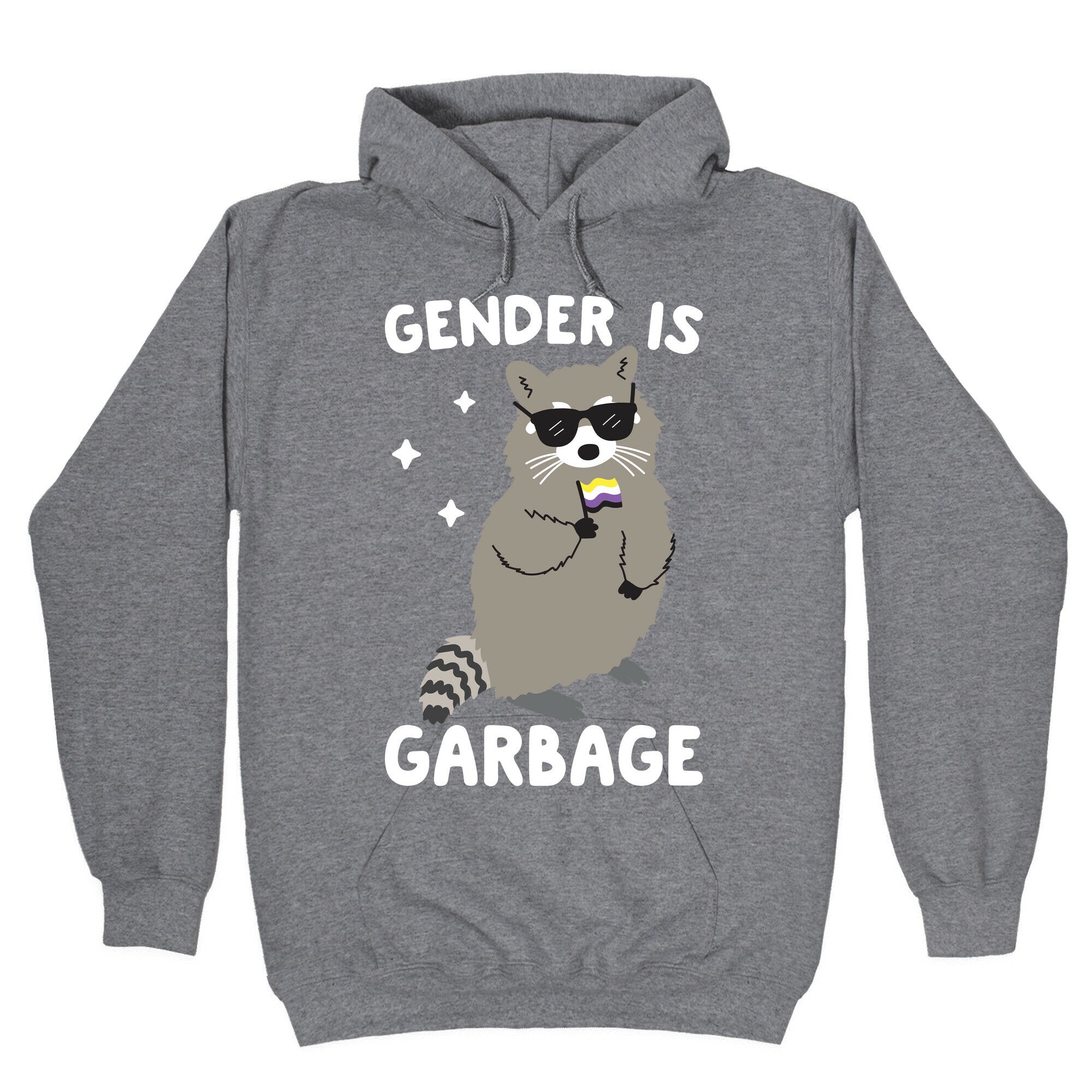 Gender Is Garbage Non-binary Raccoon Hoodie
