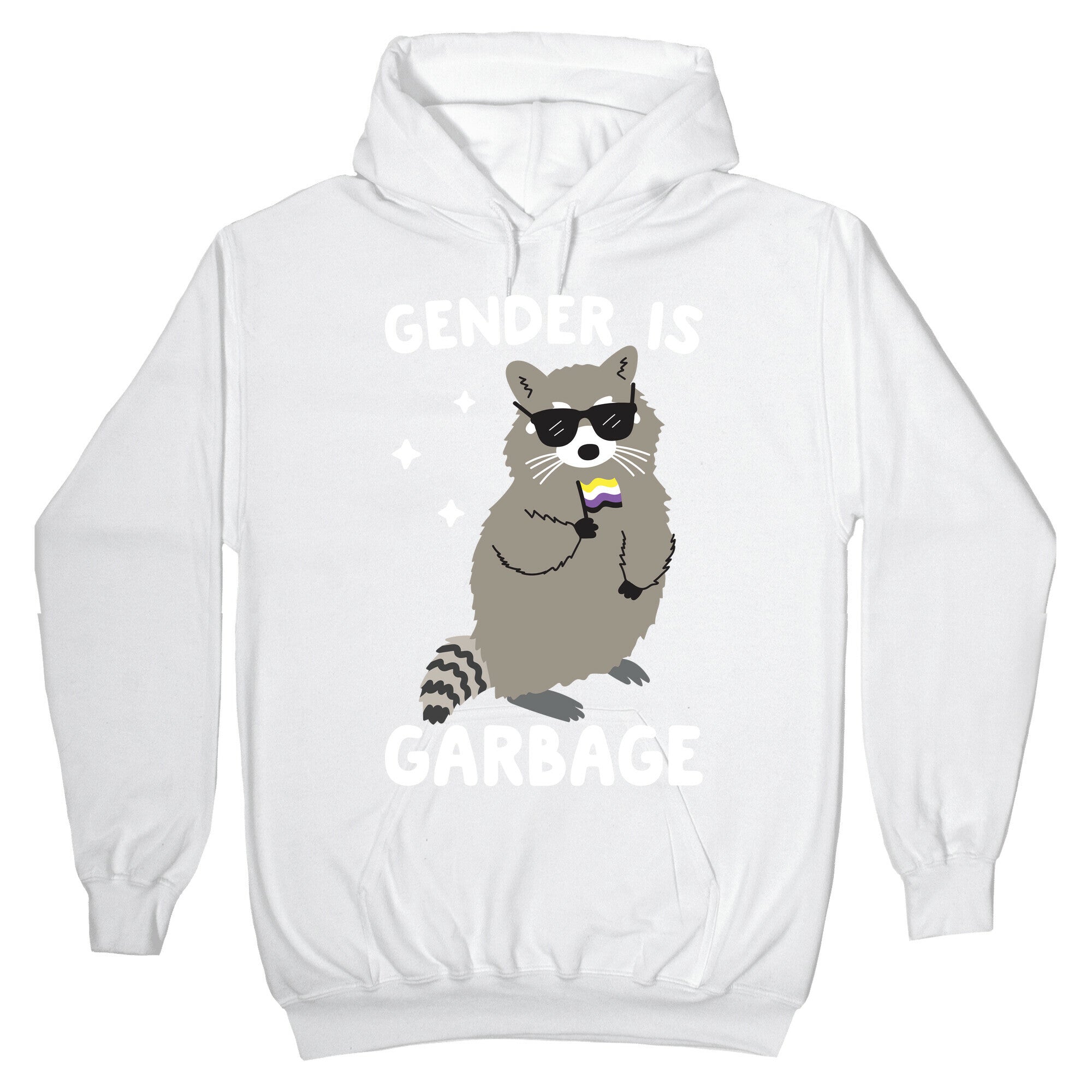 Gender Is Garbage Non-binary Raccoon Hoodie