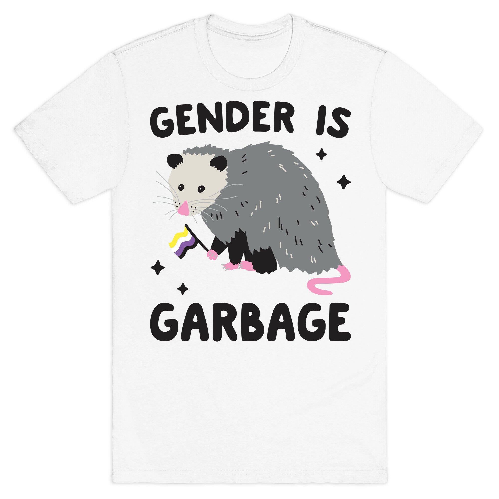 Gender Is Garbage Non-binary Opossum T-Shirt