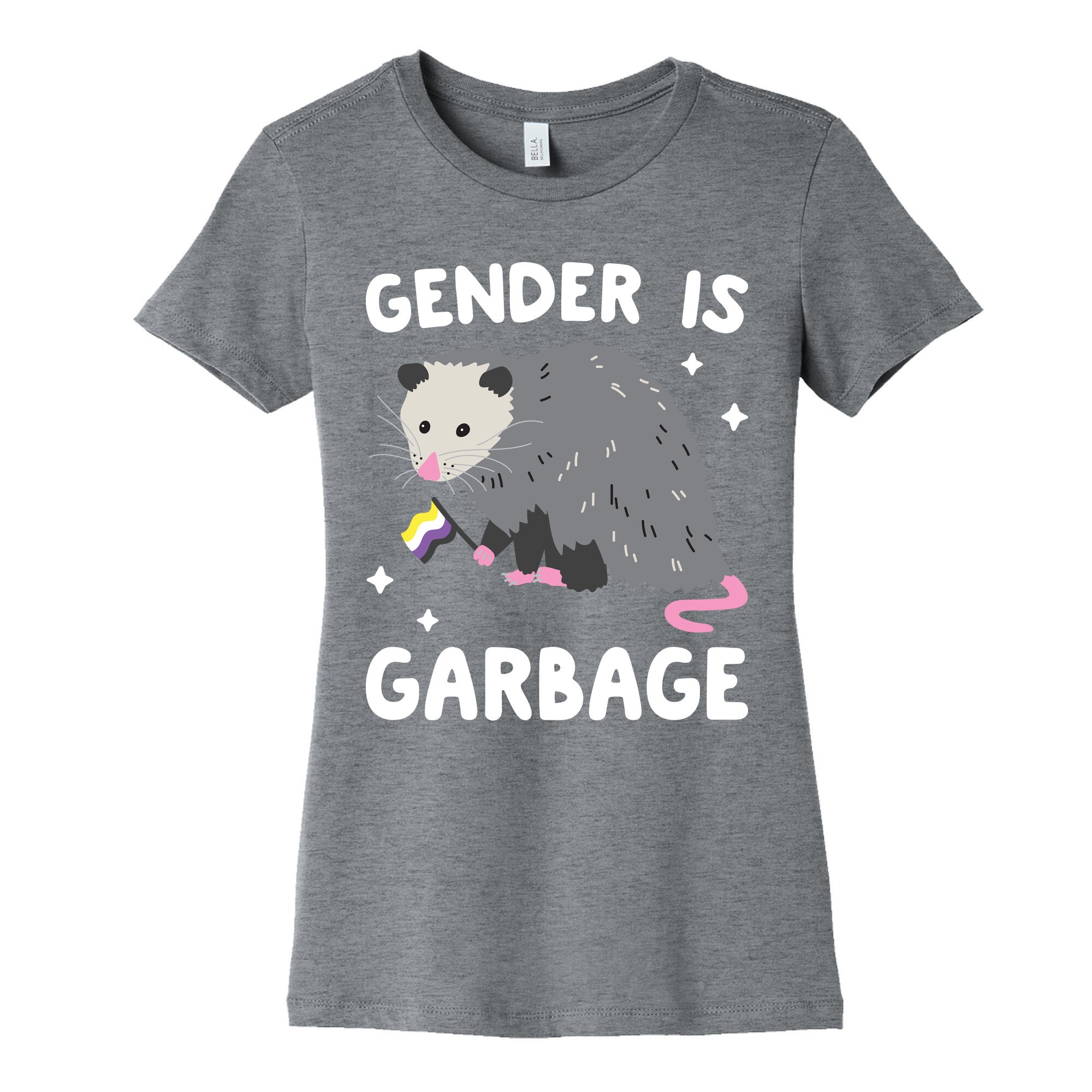 Gender Is Garbage Non-binary Opossum Women's Cotton Tee