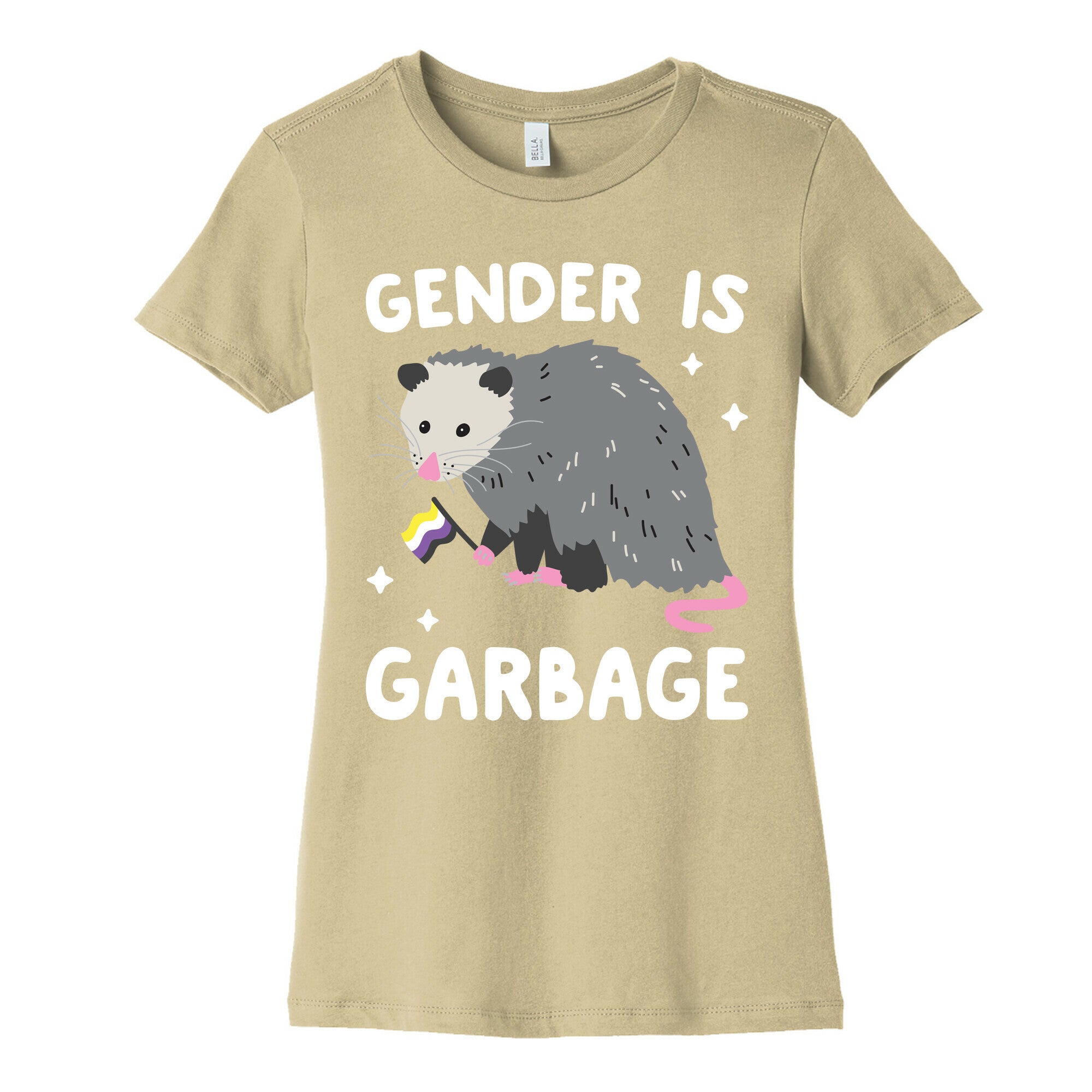 Gender Is Garbage Non-binary Opossum Women's Cotton Tee
