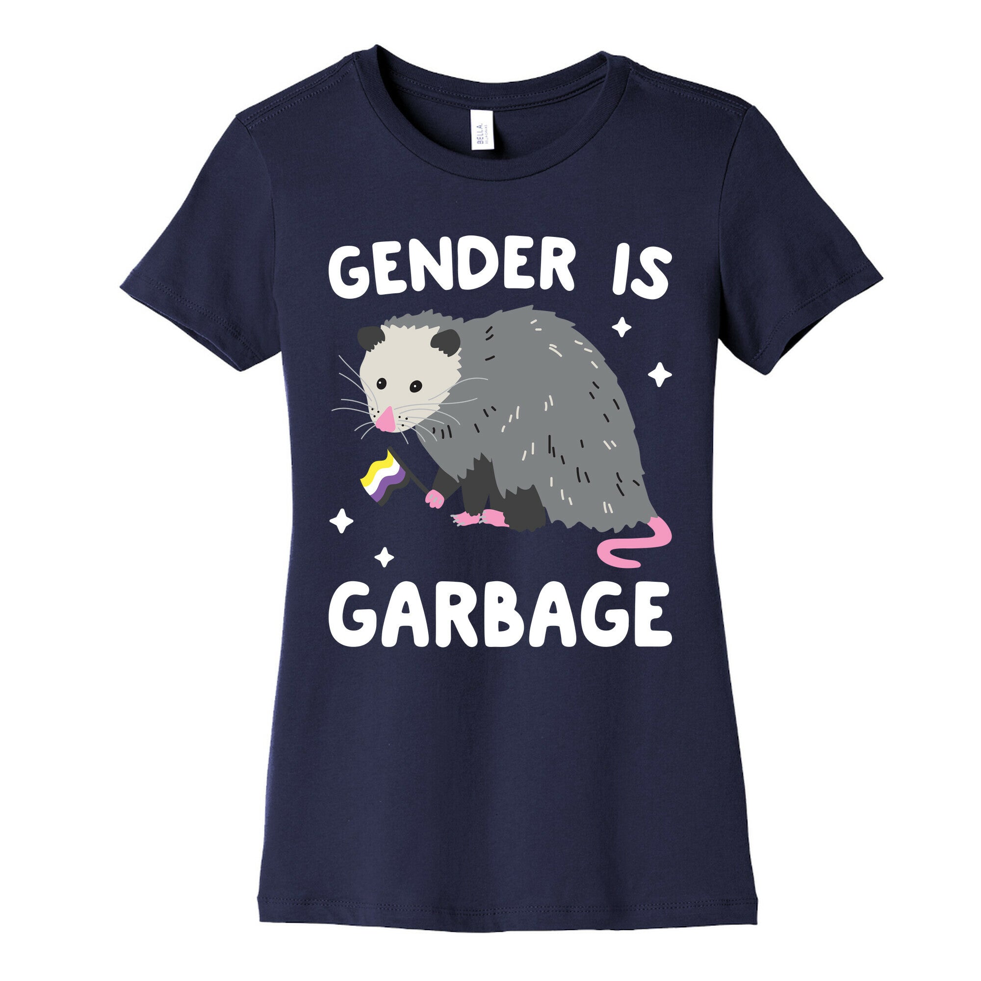 Gender Is Garbage Non-binary Opossum Women's Cotton Tee