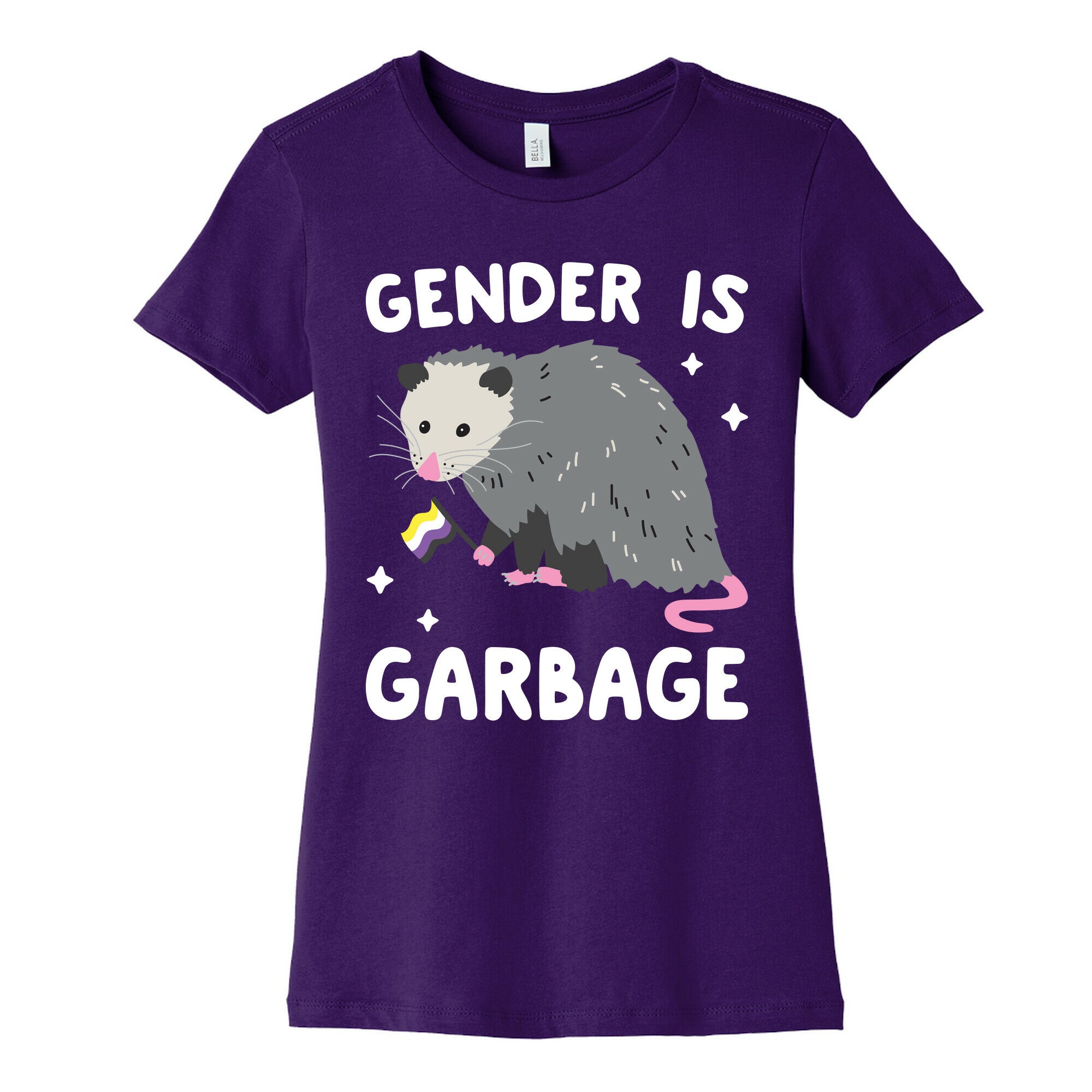 Gender Is Garbage Non-binary Opossum Women's Cotton Tee
