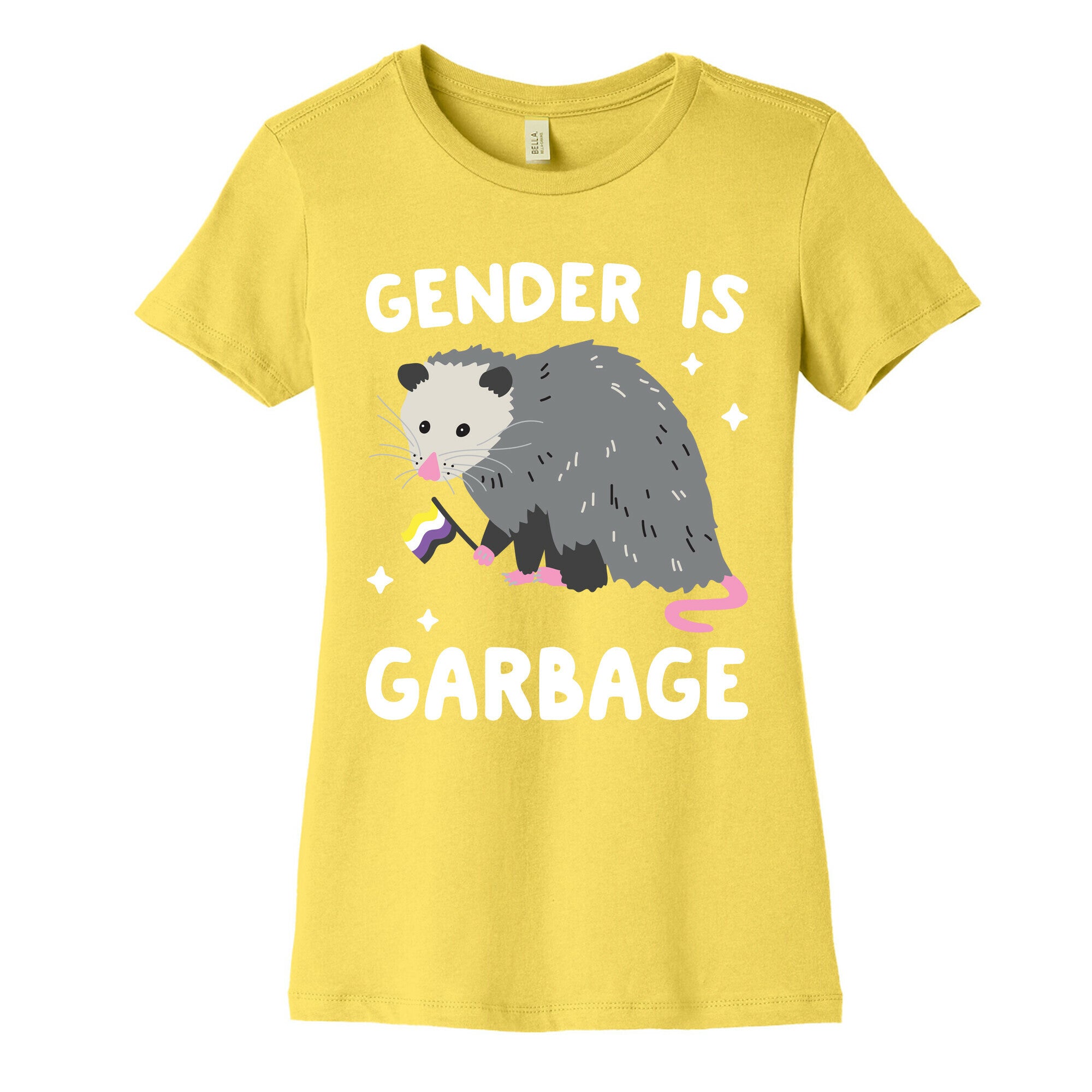 Gender Is Garbage Non-binary Opossum Women's Cotton Tee