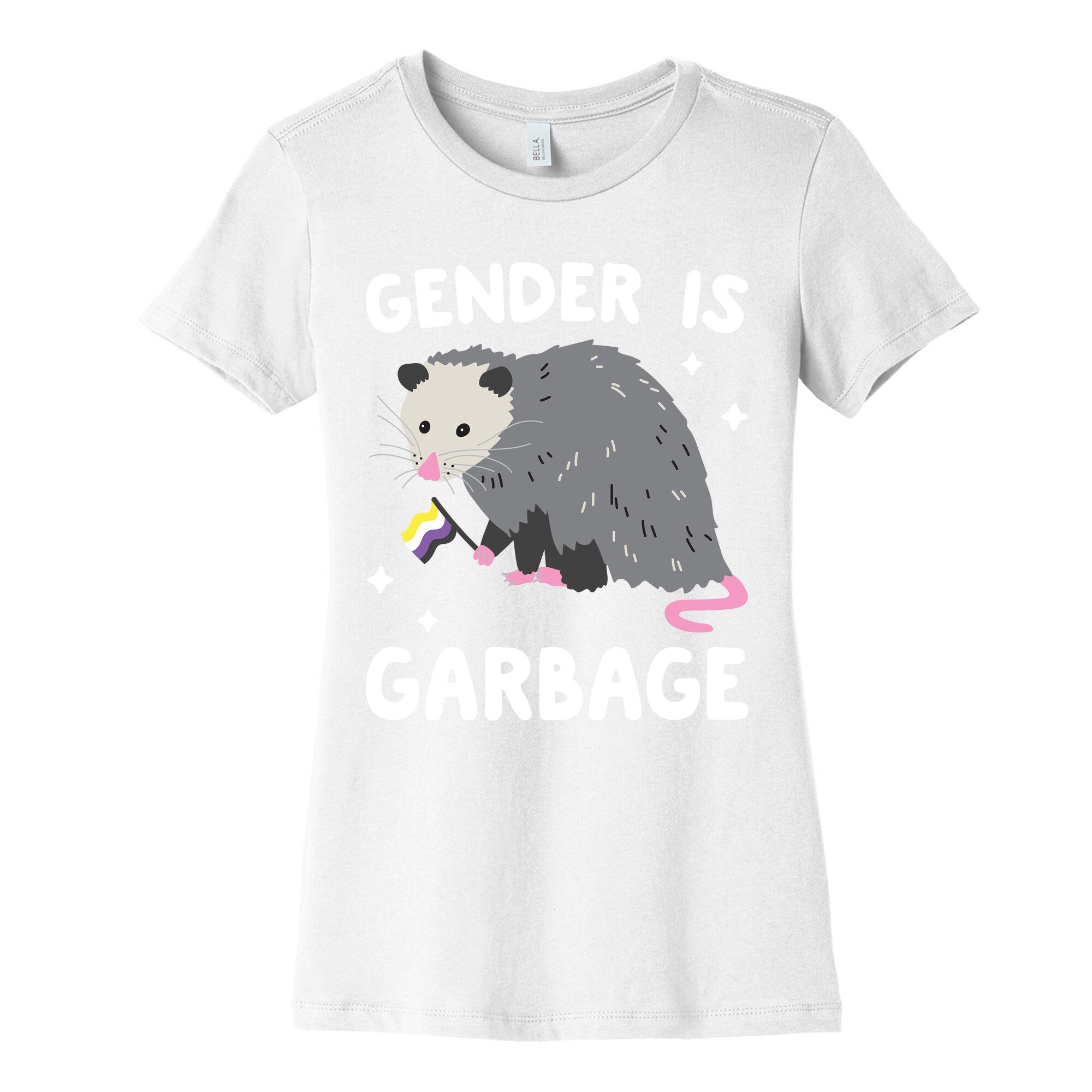 Gender Is Garbage Non-binary Opossum Women's Cotton Tee