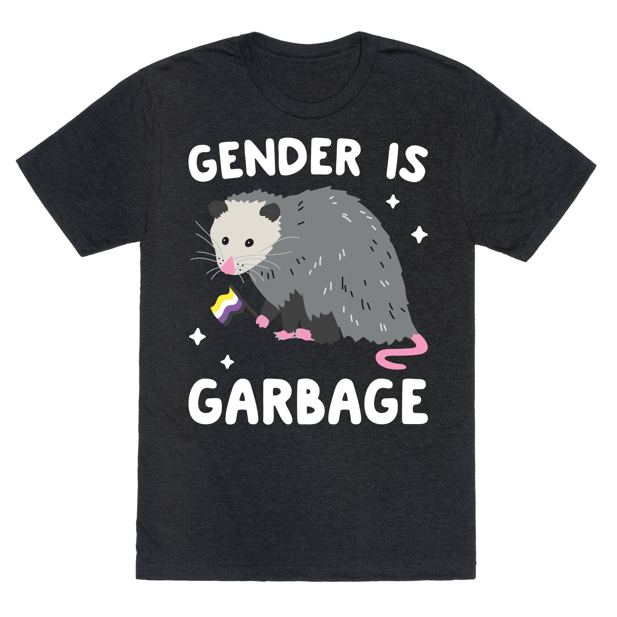 Gender Is Garbage Non-binary Opossum Unisex Triblend Tee