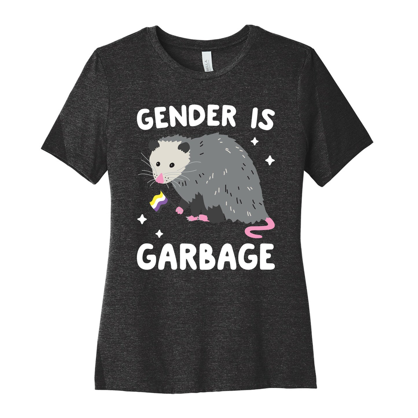 Gender Is Garbage Non-binary Opossum Women's Cotton Tee