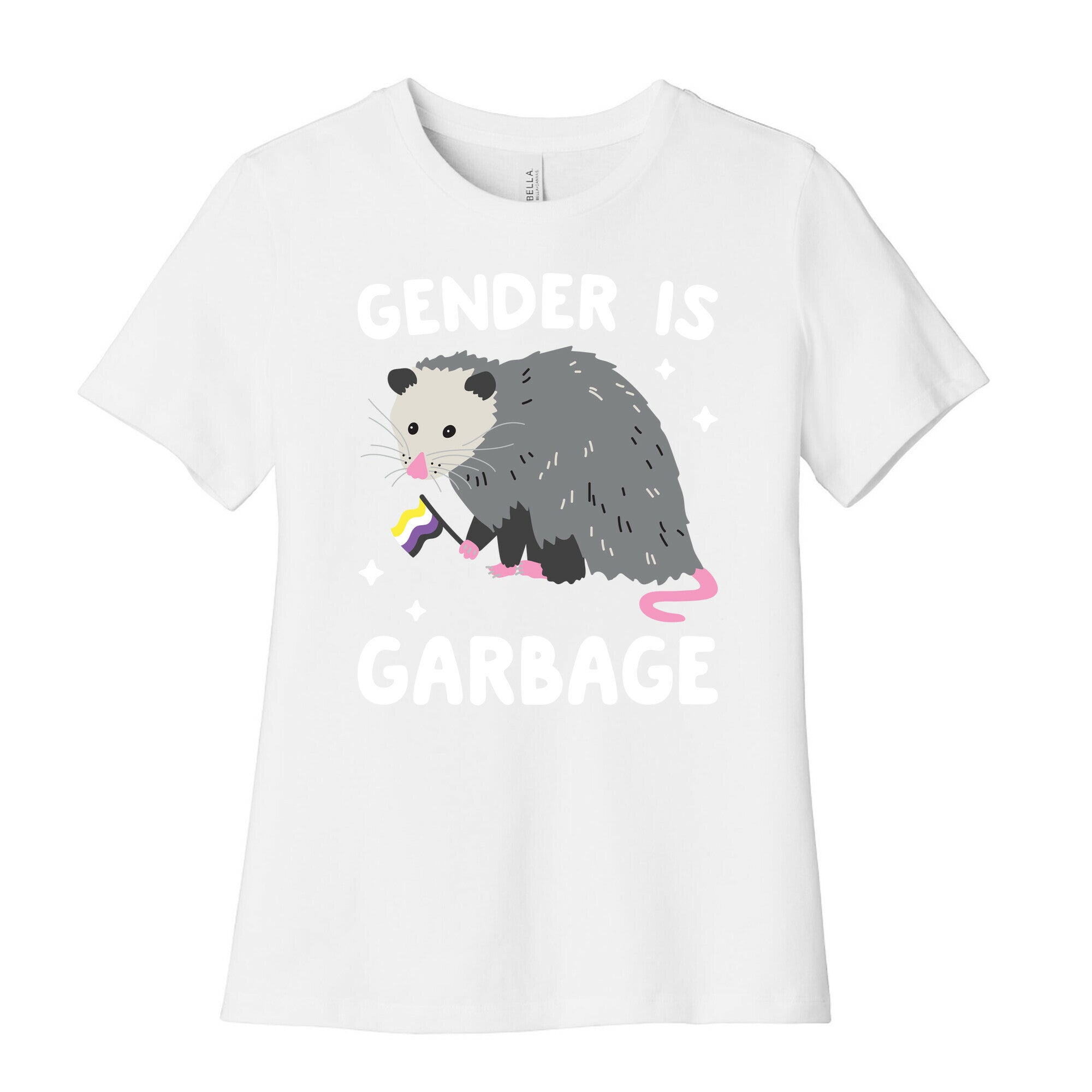 Gender Is Garbage Non-binary Opossum Women's Cotton Tee