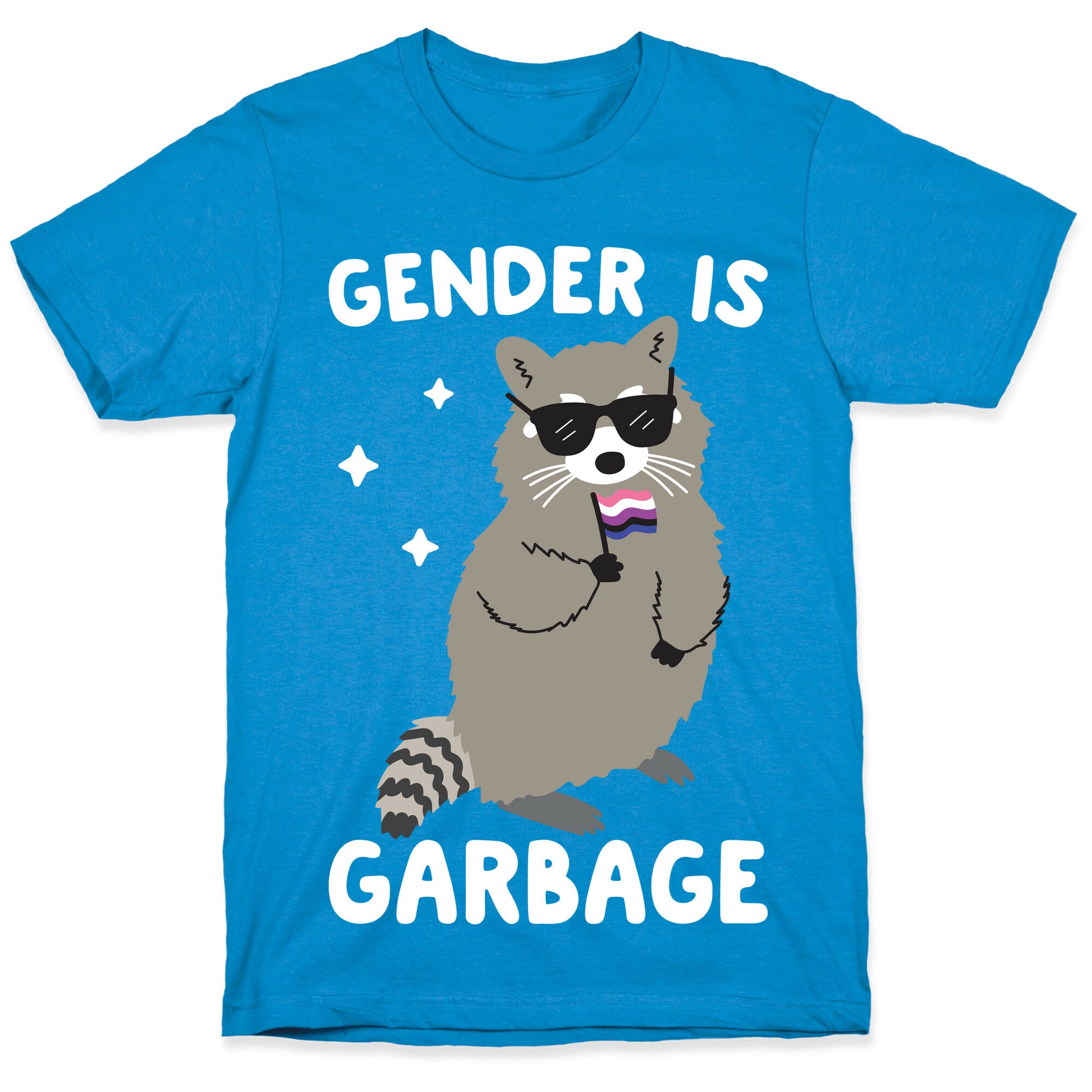 Gender Is Garbage Gender Fluid Raccoon T-Shirt